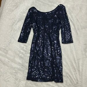 Lulus sequin navy blue dress size S